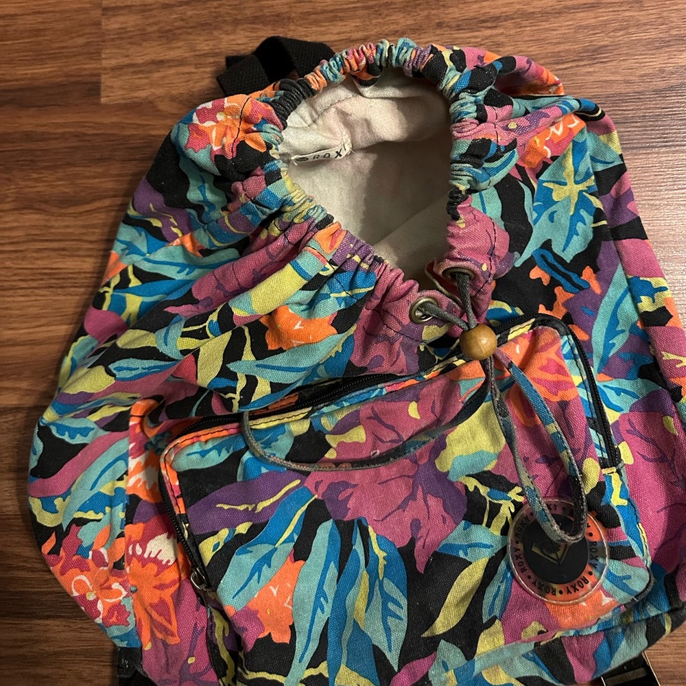 VTG Roxy Colorful Floral BackPack - Picture 9 of 13